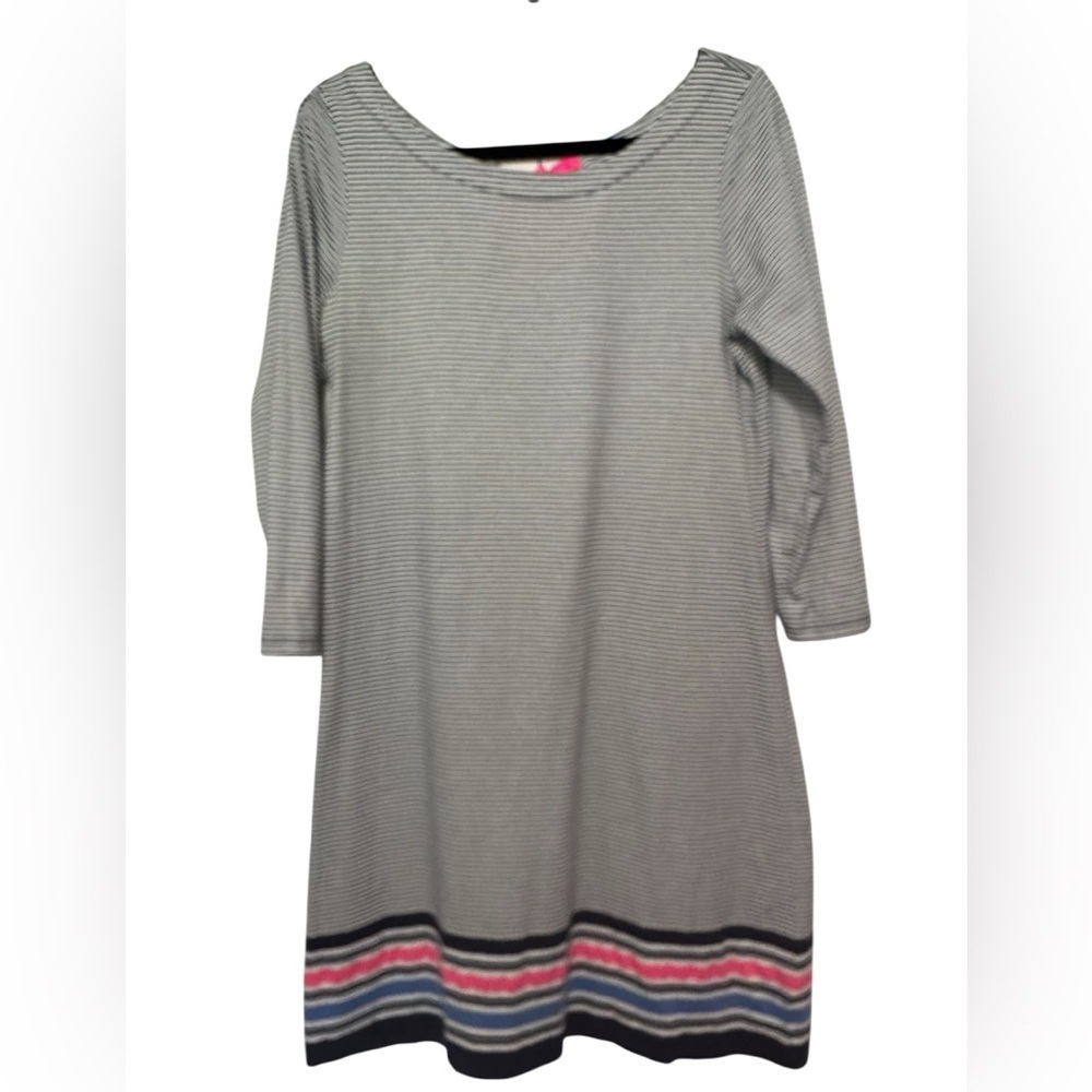 Lilly Pulitzer Women’s Navy Stripe Knit Dress – Size Large - Picture 2 of 7